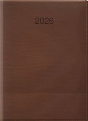 Щоденник шкіряний 2026 Brunnen Стандарт La Fontaine коньячний А5
