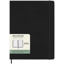 Еженедельник Moleskine большой черный в твердой обложке