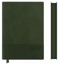 Ежедневник А5 Leo Planner 2026 Velvet темно-зеленый
