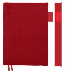 Ежедневник А5 Leo Planner 2026 Binario красный