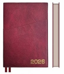 Щоденник А5 Leo Planner 2026 Credo бордовий