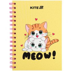 Блокнот на спирали Kite Cute 1, А5, 80 листов, клетка