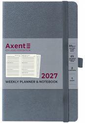 Щотижневик датований Axent Partner Strong сірий А5