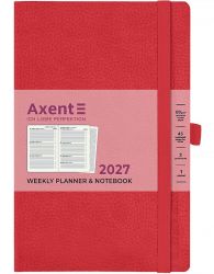 Еженедельник датированный  Axent Partner Soft Skin А5 красный