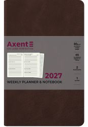 Еженедельник датированный Axent Partner Soft Cloud коричневый А5