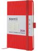 Еженедельник датированный 2025 Axent Partner Lines ярко-красный А5