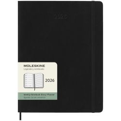 Еженедельник Moleskine 2026 большой черный в мягкой обложке