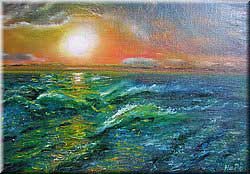 Захід Сонця (на Ірпені) - картина Невмержицького Р.В.