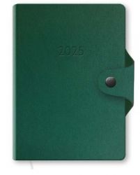 Ежедневник карманный Poligrafist Twill зеленый А6 на кнопке