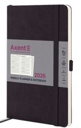 Еженедельник датированный Axent Partner Soft Skin A5 черный