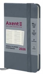 Еженедельник датированный  Axent Pocket Strong серый А6