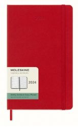 Еженедельник Moleskine средний красный в твердой обложке